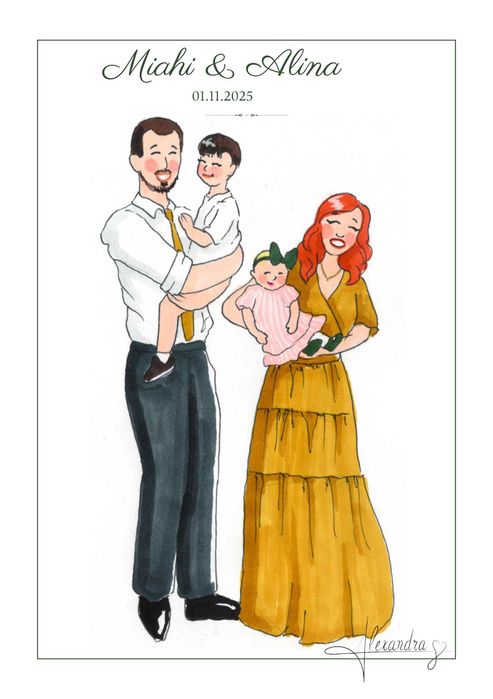 Ilustrații live pt. nunta, botez, cununie, majorat, eveniment privat