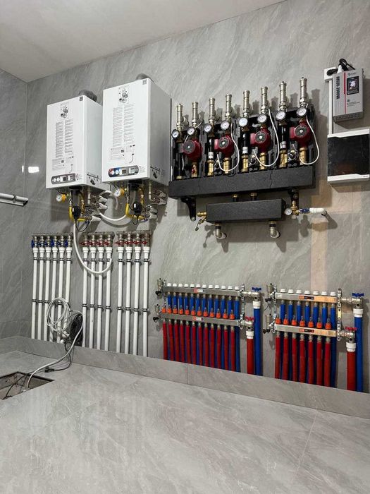 Сантехник монтаж отопления, тёплый пол, установка Двухконтурные котлы