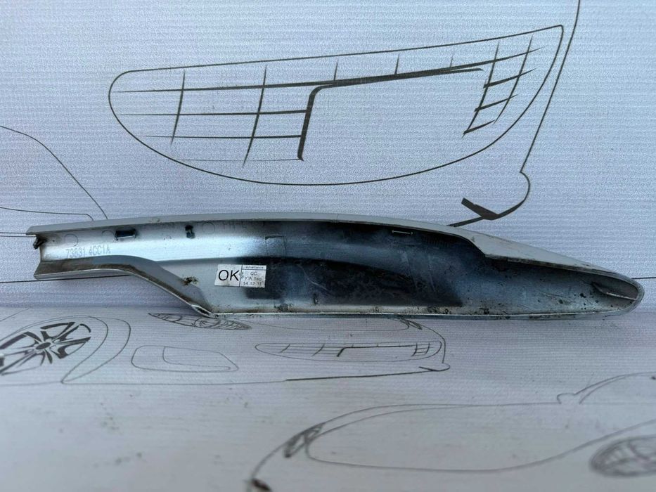 Capac Ornament Bare Plafon Fata Stanga Nissan X-Trail 2015 / 2014-2021 Cod OEM 738314CC1A (5B2)