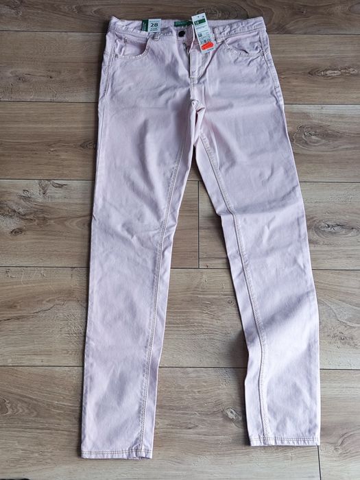 Blugi Skinny Jeans United Colours of Benneton Roz Pink 28