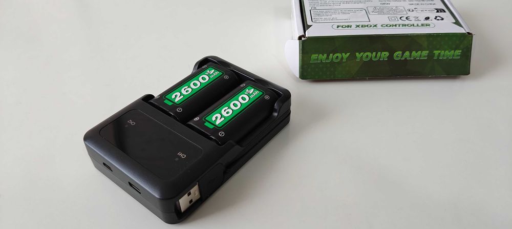 Acumulatori pentru Xbox, Jeswo, 2x2600mAh, Xbox One/ One S/ One X/One Elite/ Series S/ Series X