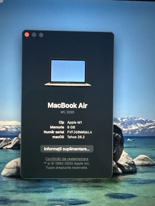 Laptop Apple Macbook Air 2020 m1 8gb ssd ca nou