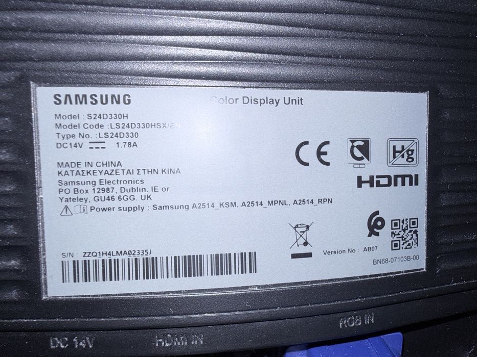 Monitor samsung.