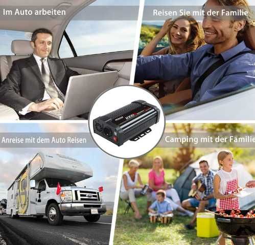 Инвертор NDDI POWER 1000 W преобразувател на напрежение 12 V към 230 V