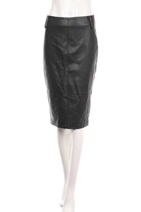 Нова дълга черна кожена пола тип "молив" "Orsay"/ "Орсей", размер S