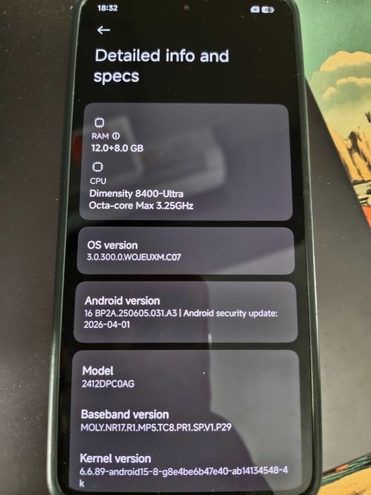 Телефон Xiaomi Poco X7 Pro (512GB памет, 12GB RAM + 8) - в гаранция