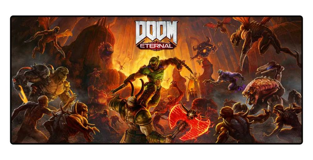 Keyboard Mat Mousepad Doom Eternal Slayer 80 cm x 35 cm
