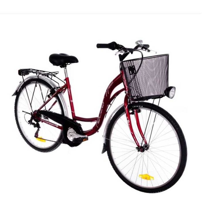 BICICLETA DAMA NEUZER TREKKING Cadru si Furca din otel 26'' Rosu Rubin Stare IMPECABILA