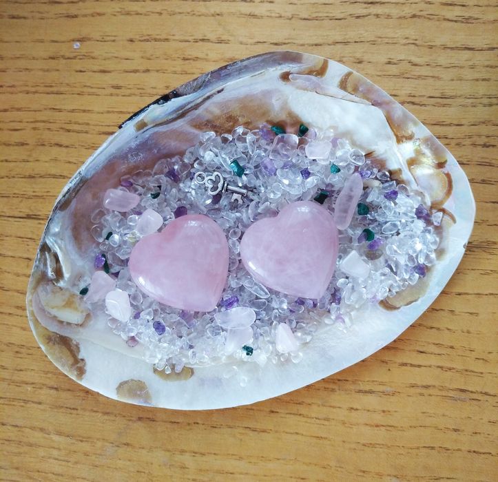 ЛУКС КОМПЛЕКТ ролер и Гуа Ша - аметист кварц нефрит авантюрин КОЛЕДА