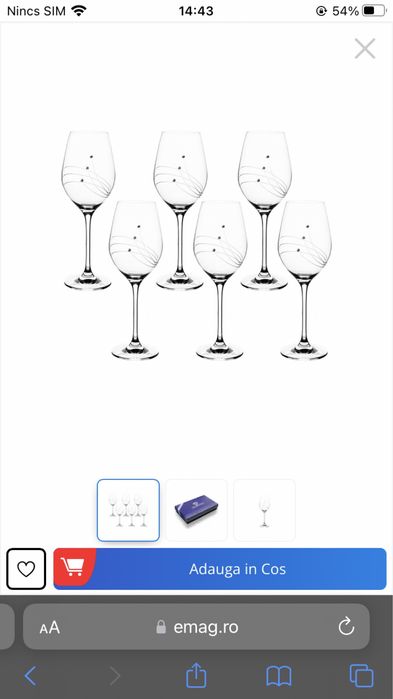 Pahare de vin cu swarovski