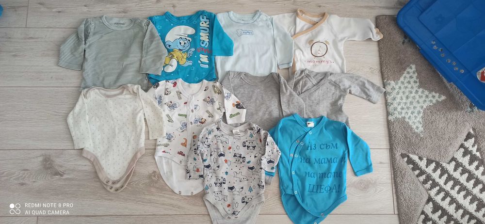 Бебешки бодита с дълъг ръкав 0-3 месеца