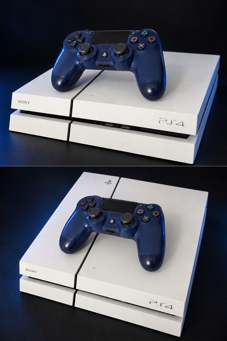 PlayStation 4 PS4 alb 500GB + controller, stare bună