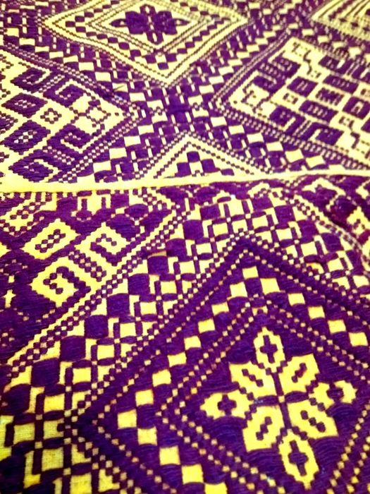 Вълнено покривало с дантела ново