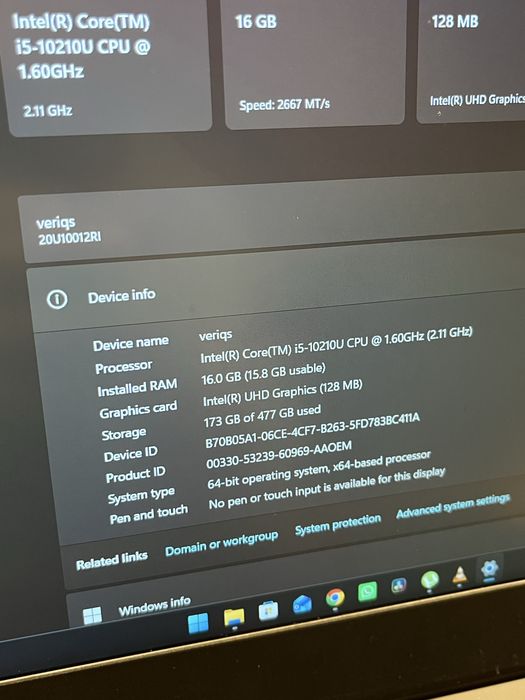 Lenovo L14 16GB RAM 512GB SSD i5 pentru office sau studenti.