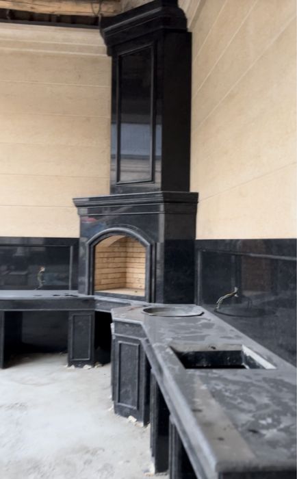 Usta granit travertin , установка гранит травертин балясина