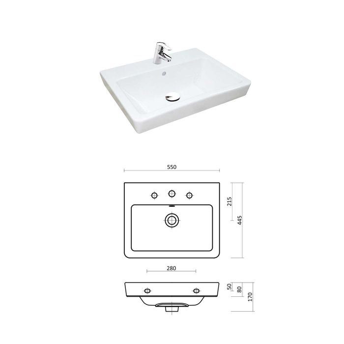 PVC шкафче за баня с мивка