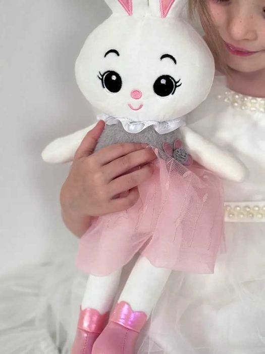 Плюшено зайче балерина 45см, Сладка детска плюшена играчка