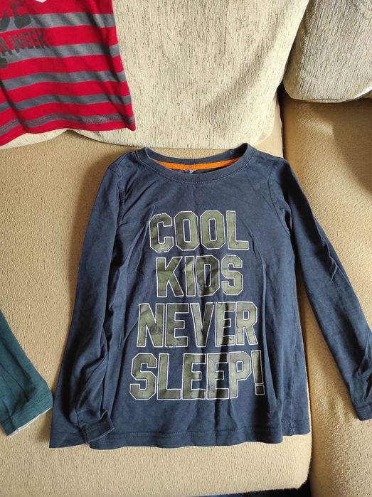 5бр детски памучни блузи с дълъг ръкав 5,6г за 13 лв