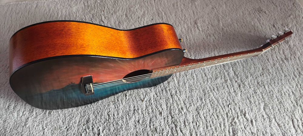 Chitara Hand Painted Electro Acustica Cort Pictura Manuala Unicat