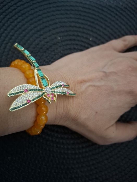 Bratara cuart tangarine Honk Kong elastica