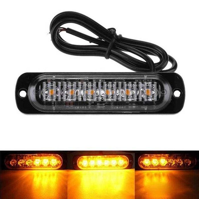 Lampa avertizare stroboscop semnalizare LED 4 - 6 sau 12 LED 12-24V