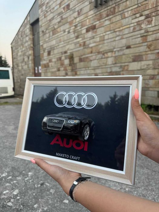 3D Макет на Вашата Кола в Декоративна Рамка – Уникален Персонализиран