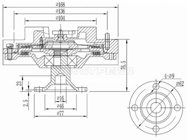 Вискомуфта  Toyota Coaster