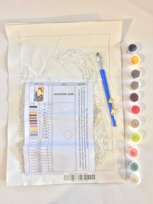 Комплект за рисуване по номера 20x30cm - портрет