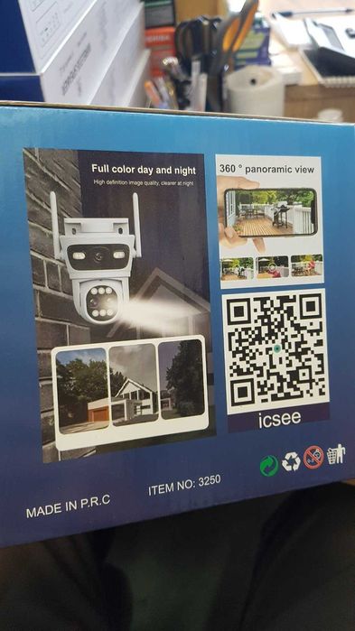 3250 Двойна външна WI-FI камера 10MP, 10х ZOOM iCsee два обектива
