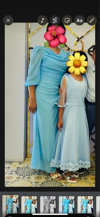 Продам платье детское и взрослое 44 размер и на 9 лет