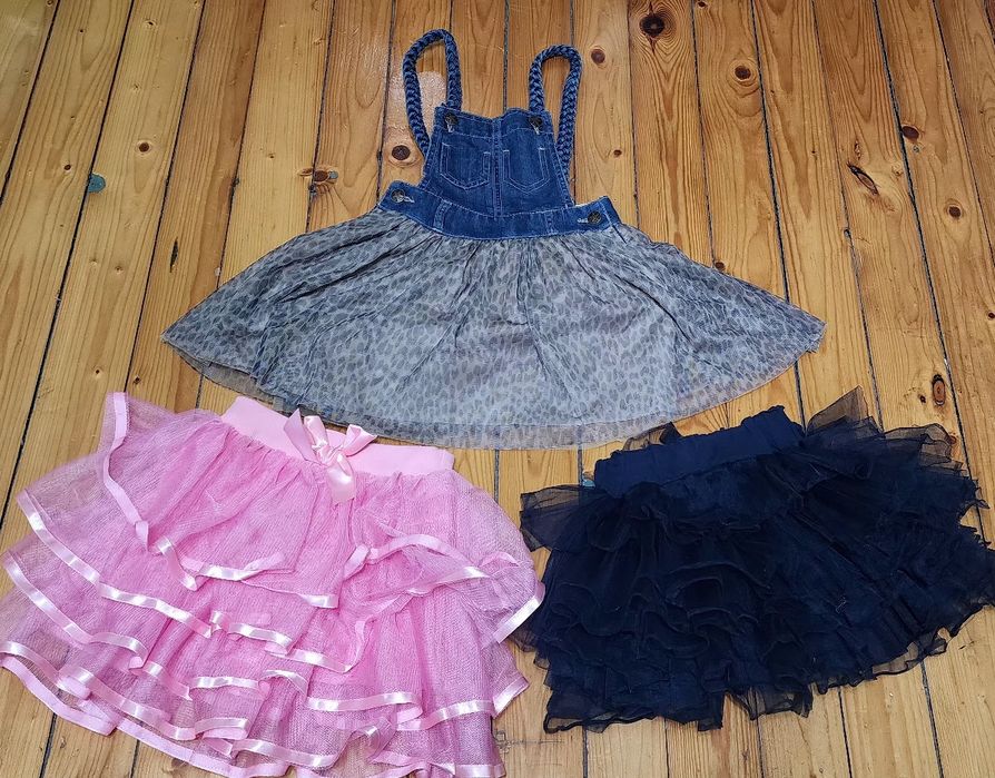 Дънков сукман с тюл и 2 бр поли тип пачки