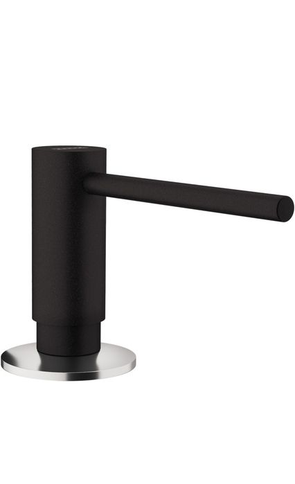 Pachet chiuveta bucatarie fragranite Franke ROG 610, 510 mm + Baterie Pola 1.0 + Dozator sapun, Negru