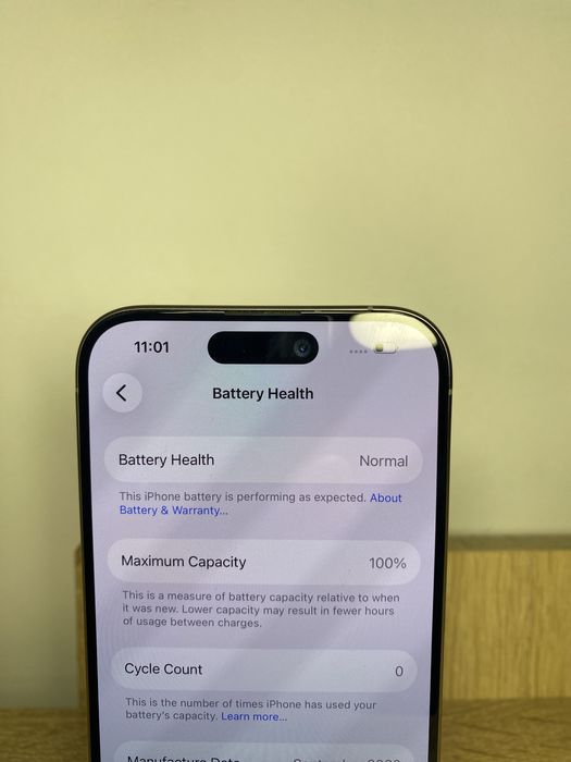 КАТО НОВ Iphone 15 pro 100% 128bg