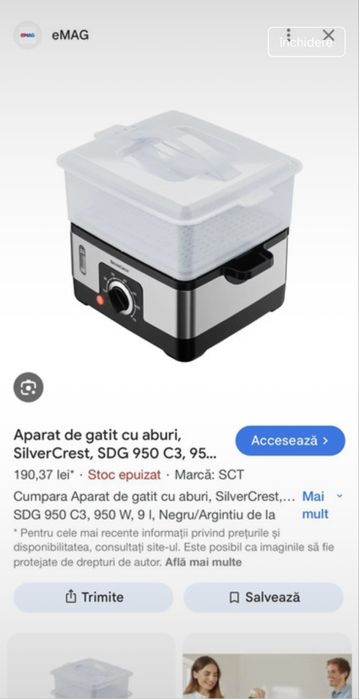 Aparat de gătit cu abur Lidl