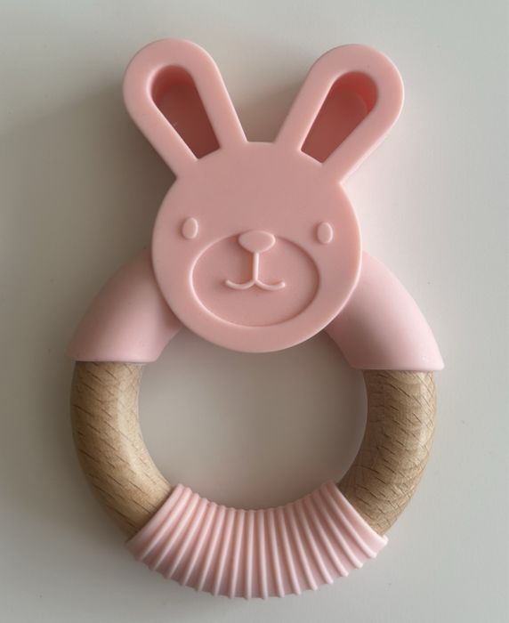 Силиконова гризалка- зайче | Подарък за бебе новородено