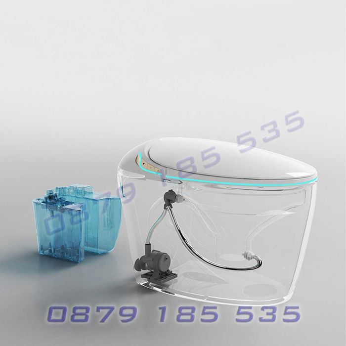 Луксозна бяла SMART тоалетна автоматични функции баня моноблок