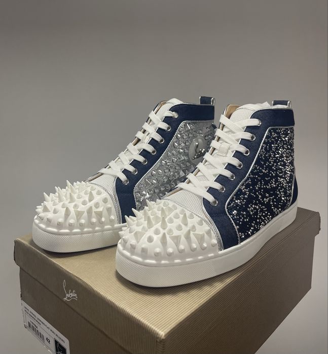 Christian Louboutin High White Blue