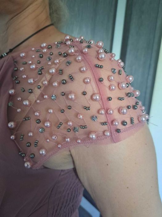 Дълга рокля, в цвят Пепел от рози