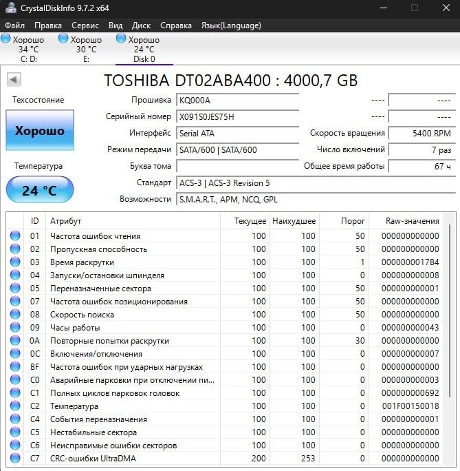 жесткие диски, 6Тб, 4ТБ