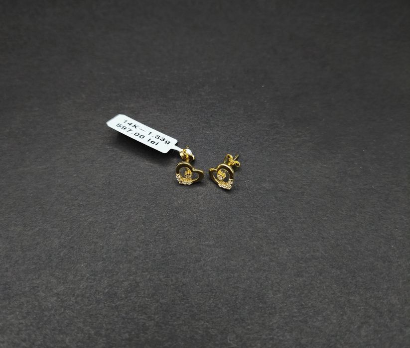Bijuteria Royal cercei aur 14k 1.33 gr