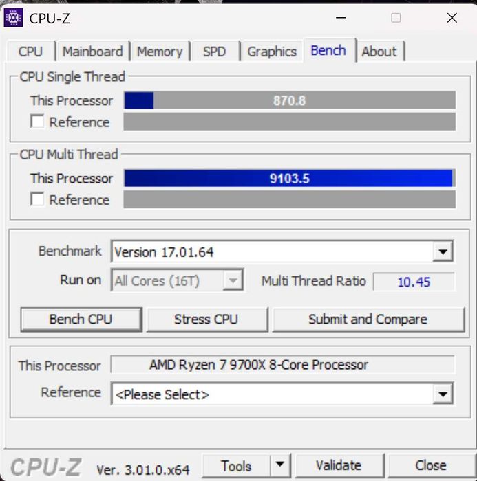 Процесор AMD Ryzen 7 9700X, (3.8/5.5GHz, 32MB Cache, 2.2GHz графична честота AM5), Tray
