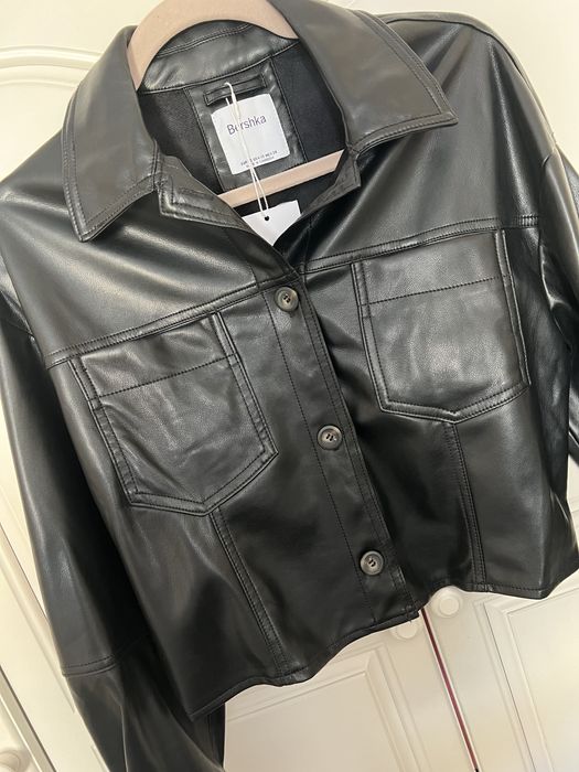 Кожена риза bershka