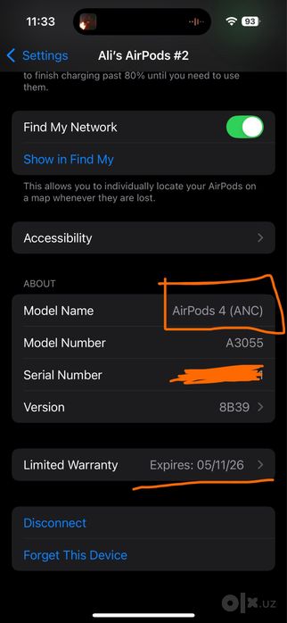 Airpods 4 anc orginal