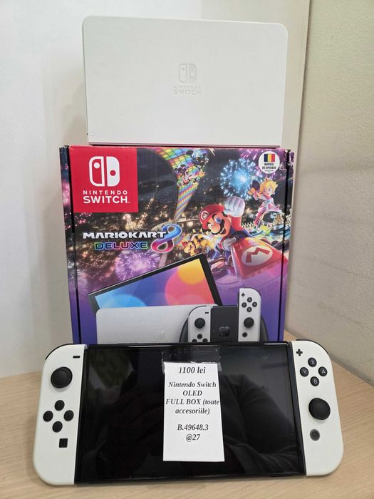 Nintendo Switch OLED Mariokart 8 Deluxe Edition (ECA27 b.49648.3)-Garantie 2 ani