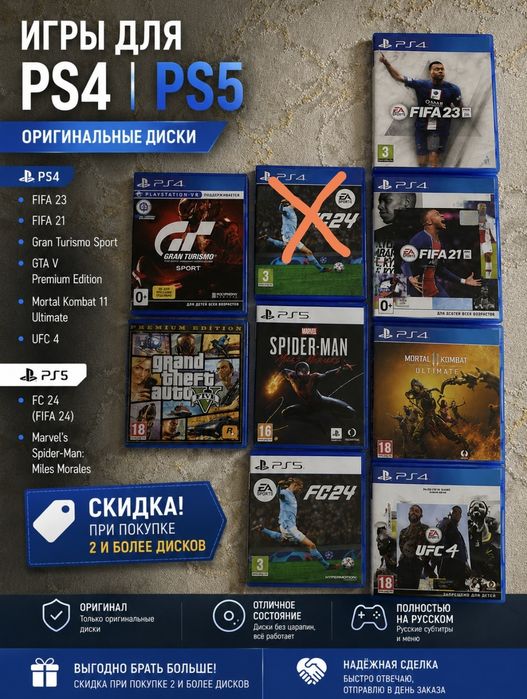 Игры на ps4 и  ps5