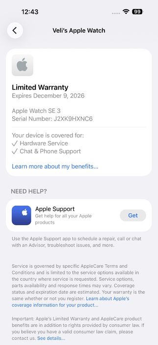 Apple Watch SE3 Гаранция + 3 каишки + Бързо зареждане