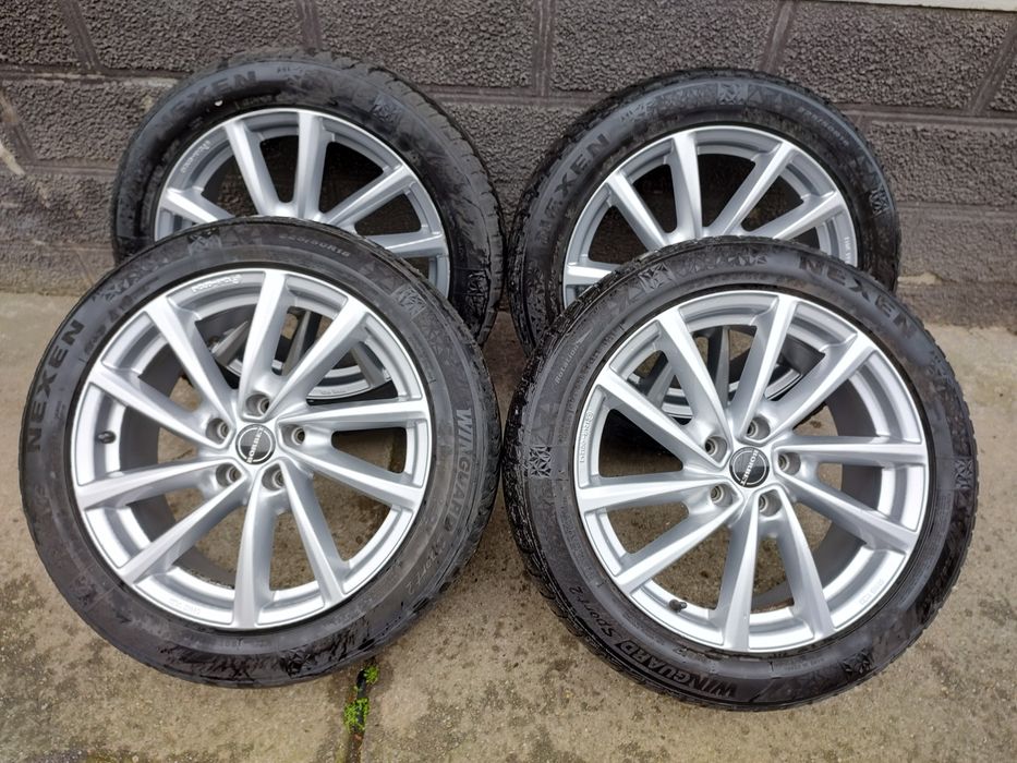 Vând Set Jante Aliaj Borbet 5x112 + Cauciucuri 225/50/R18 Nexen M+S