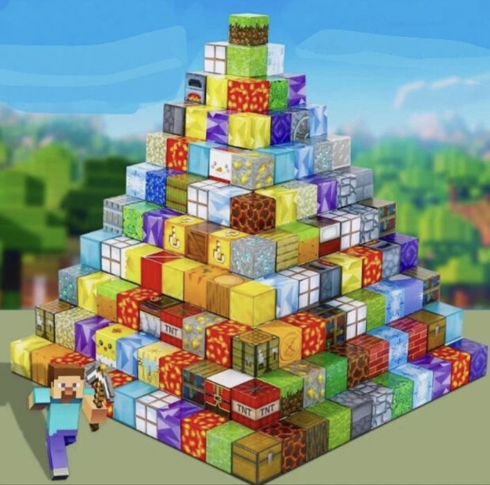 Голям комплект Магнитни кубчета Майнкрафт Minecraft Magnetic Blocks 60