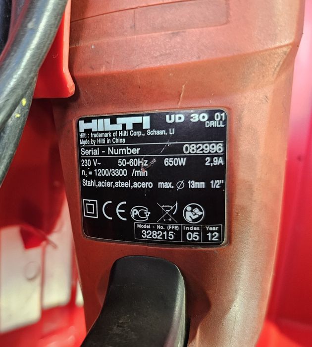 Дрель, шуруповёрт, перфоратор HILTI