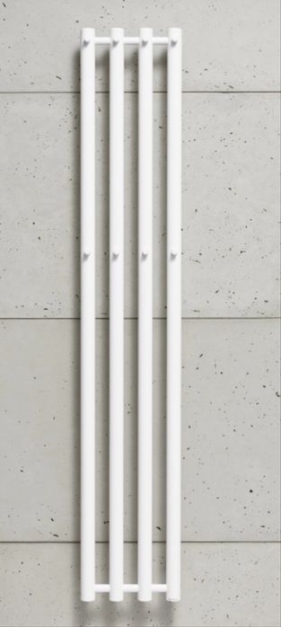 Дизайнерска лира за баня бяла/черна 266х1500мм